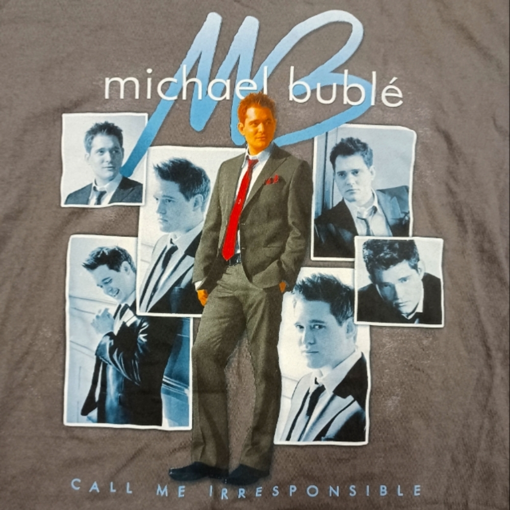 Michael Bublé gray concert t-shirt